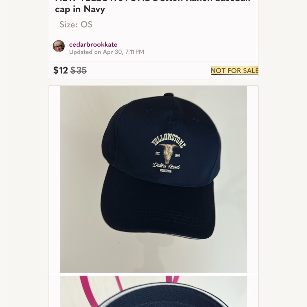 NEW: Yellowstone Dutton Ranch Navy Cap - Picture 7 of 10